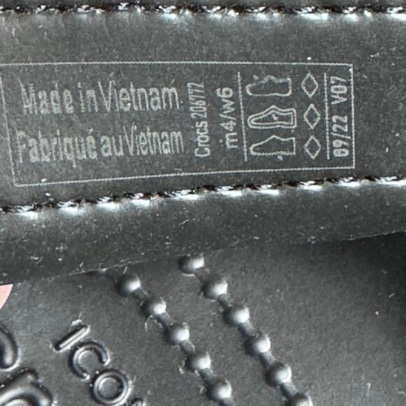 Crocs Classic Hiker Clogs Womens Size 6 Mens Size 4 Black Slip On Platform Slide - Picture 8 of 11